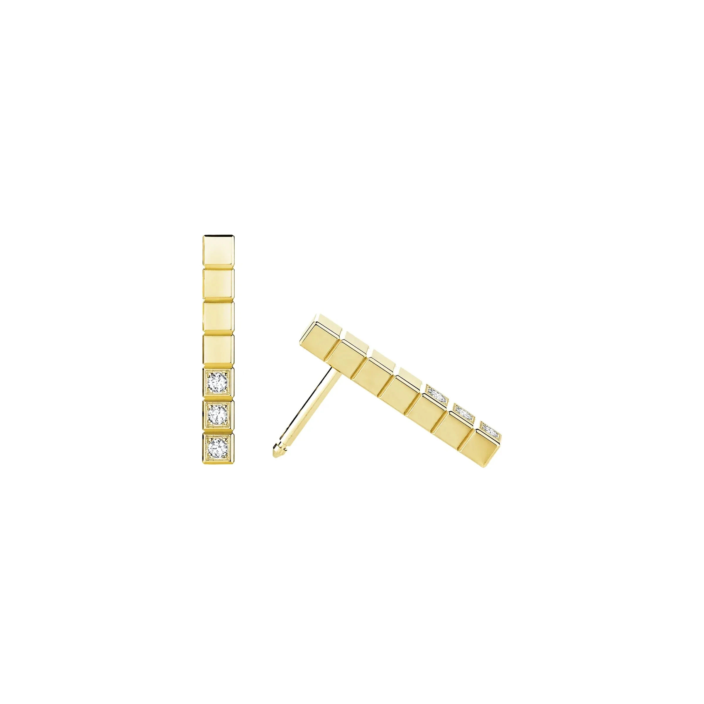 Chopard Ice Cube 18ct Yellow Gold Diamond Earrings