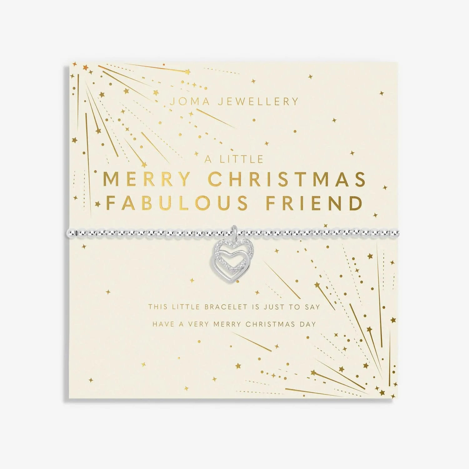 Christmas A Little Merry Christmas Fabulous Friend Silver Plated Bracelet 7557
