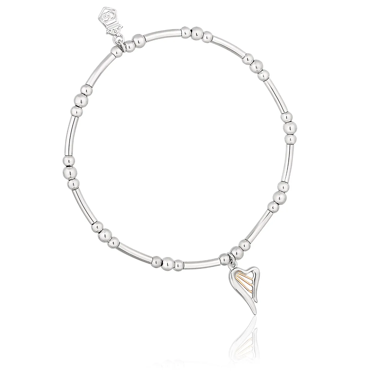 Clogau Affinity Sterling Silver Heartstring Beaded Bracelet D