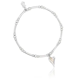 Clogau Affinity Sterling Silver Heartstring Beaded Bracelet D