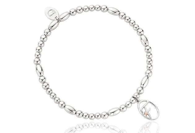 Clogau Affinity Tree Of Life Initials Letter F Sterling Silver Bead Bracelet
