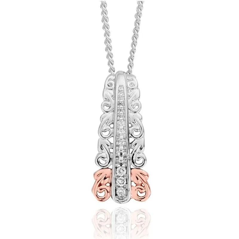 Clogau Am Byth Sterling Silver Diamond Necklace