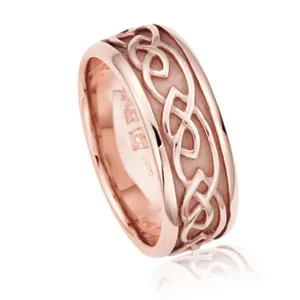 Clogau Annwyl 9ct Rose Gold Wide Ring D