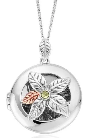 Clogau Awelon Sterling Silver Peridot Locket