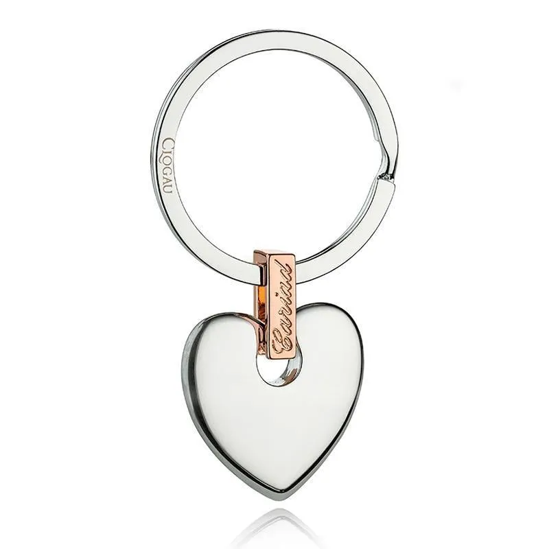 Clogau Cariad Silver and Gold Tone Keyring