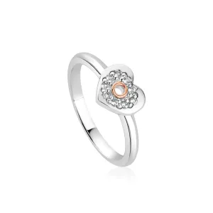 Clogau Cariad Sparkle Sterling Silver Sparkle White Topaz Ring
