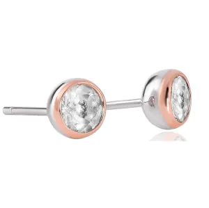 Clogau Celebration Sterling Silver White Topaz Stud Earrings