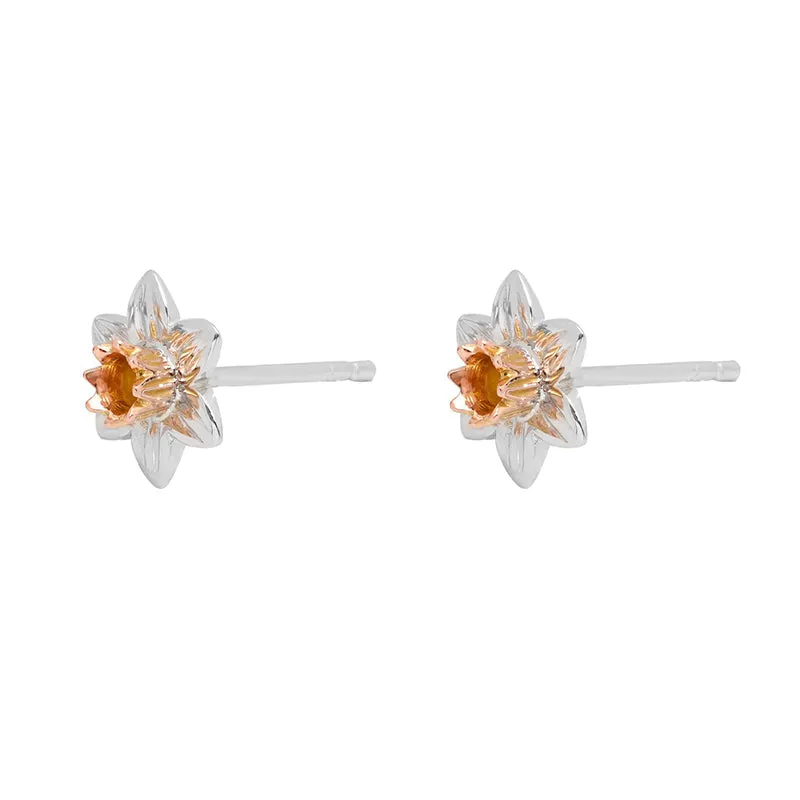 Clogau Daffodil Sterling Silver Stud Earrings
