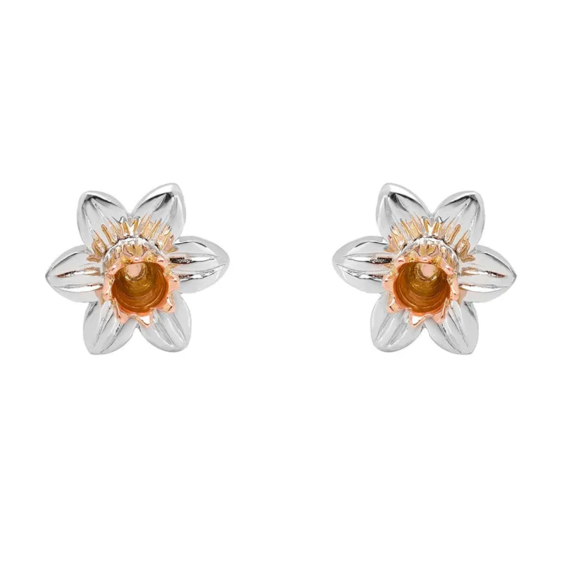 Clogau Daffodil Sterling Silver Stud Earrings