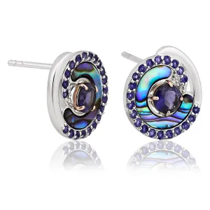 Clogau Ebb and Flow Sterling Silver Abalone Stud Earrings