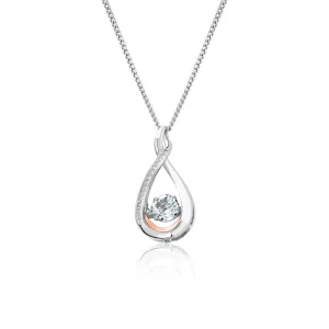 Clogau Eternity Dancing Sterling Silver White Topaz Pendant D