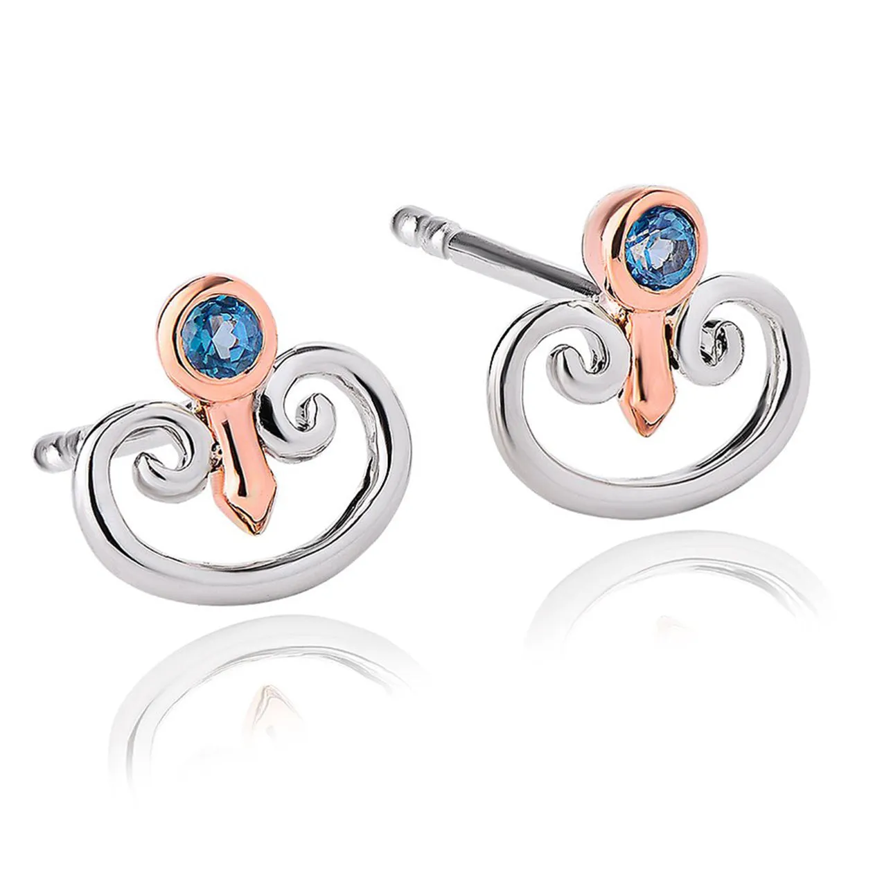Clogau Kensington Palace London Blue Topaz Earrings