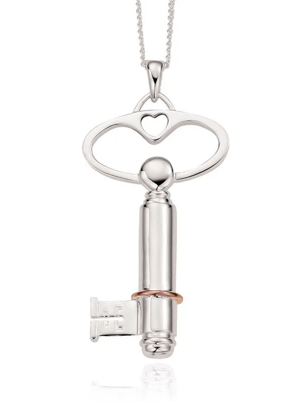 Clogau Key Notes Silver Pendant D