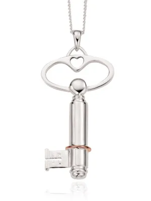 Clogau Key Notes Silver Pendant D