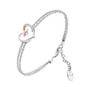 Clogau Kiss Sterling Silver Topaz Stud Bracelet D