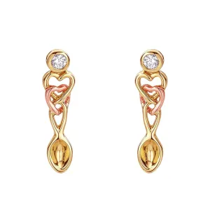 Clogau Lovespoons 9ct Yellow Gold Citrine Earrings D