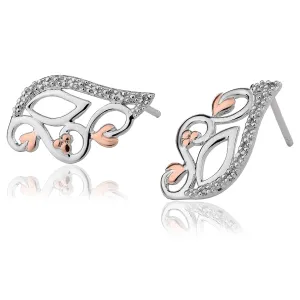Clogau Masque Sterling Silver White Topaz Stud Earrings