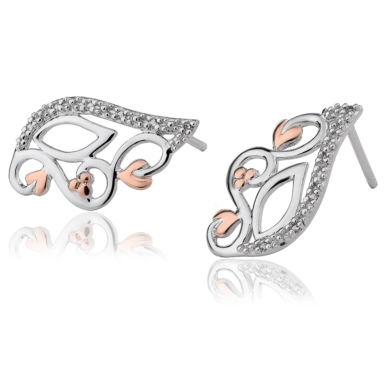 Clogau Masque Sterling Silver White Topaz Stud Earrings