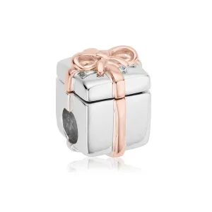Clogau Milestones Sterling Silver 9ct Rose Gold Present Charm