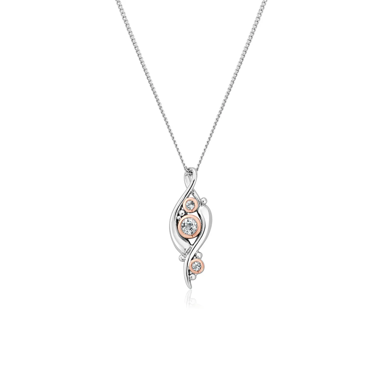 Clogau Pistyll Rhaeadr Sterling Silver Topaz Pendant D
