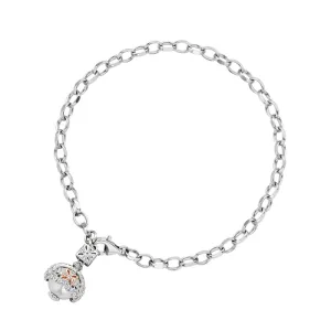 Clogau Royal Crown Sterling Silver White Topaz Pearl Bracelet D