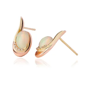 Clogau Serenade Gold and Opal Stud Earrings