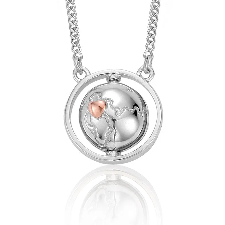 Clogau The Journey Sterling Silver Globe Necklace
