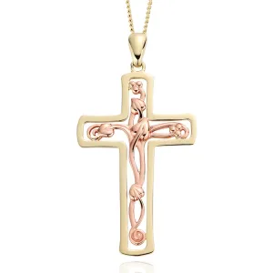 Clogau Tree of Life 9ct Rose Gold Cross Necklace