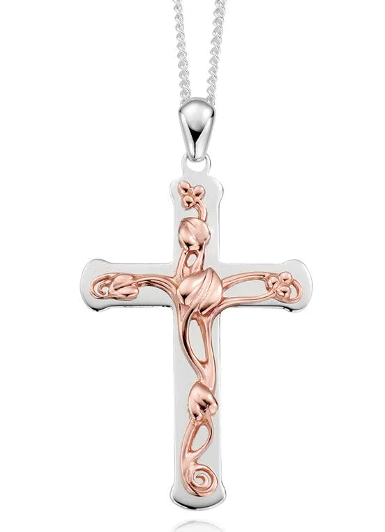 Clogau Tree of Life Cross Silver Pendant D