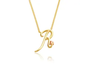 Clogau Tree Of Life Initials Letter R 9ct Yellow Gold Necklace