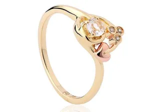 Clogau Tree of Life Origin 9ct Rose Gold White Topaz Ring
