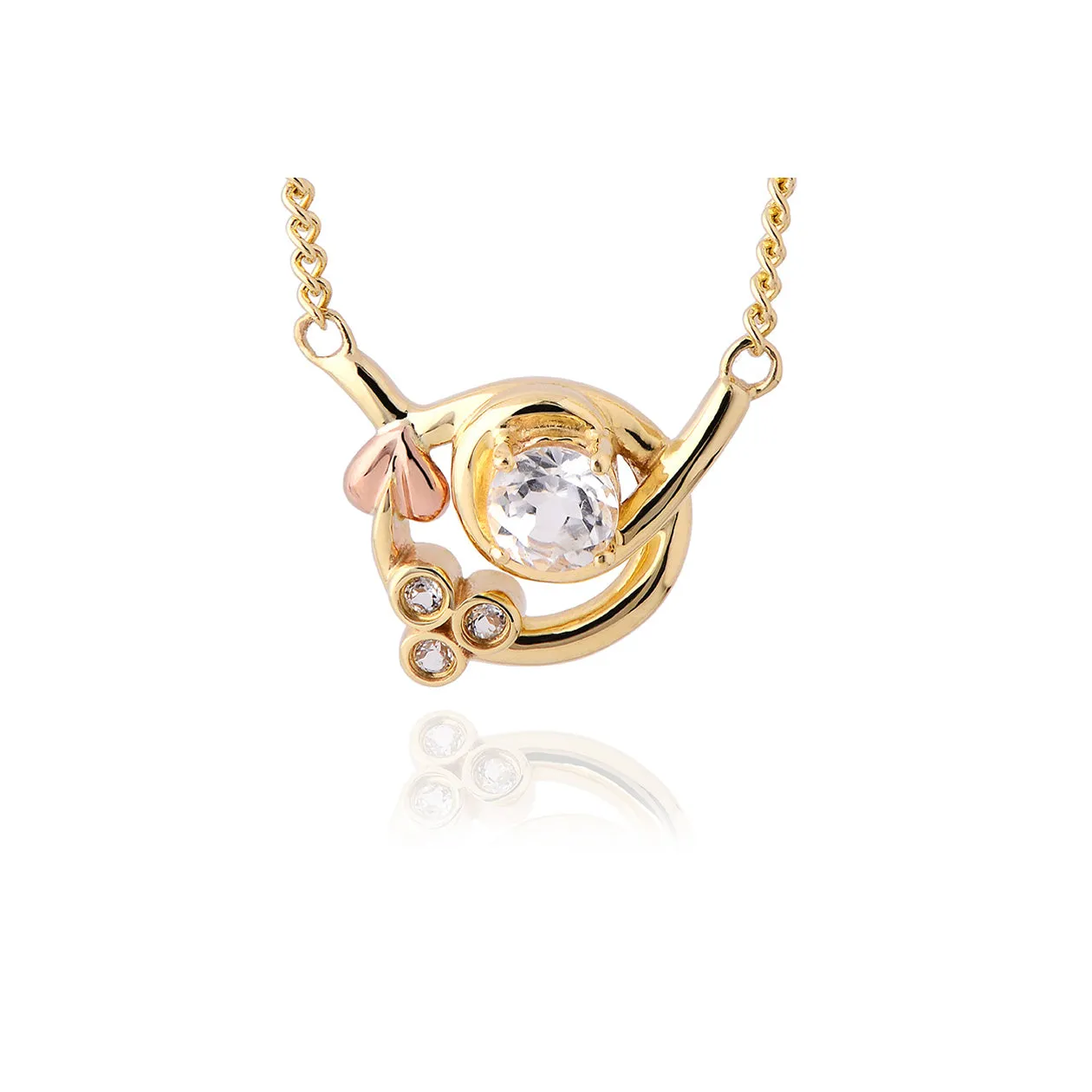 Clogau Tree Of Life Origin Yellow Rose Gold Topaz Necklace D