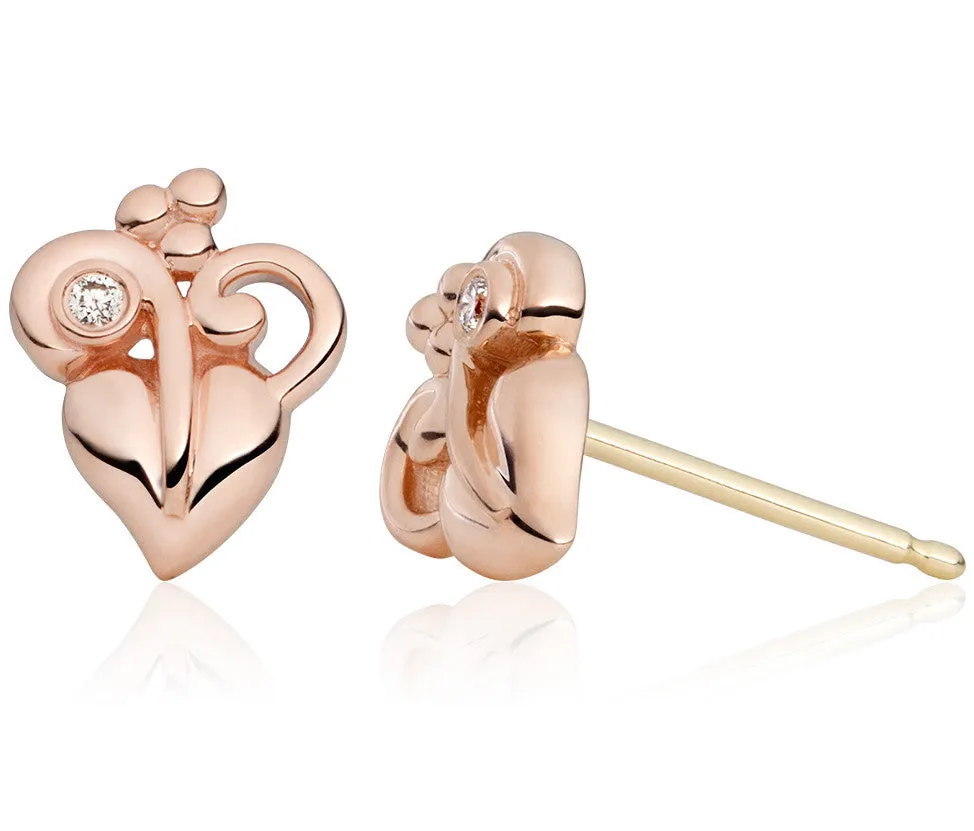 Clogau Tree of Life Rose Gold Stud Earrings D