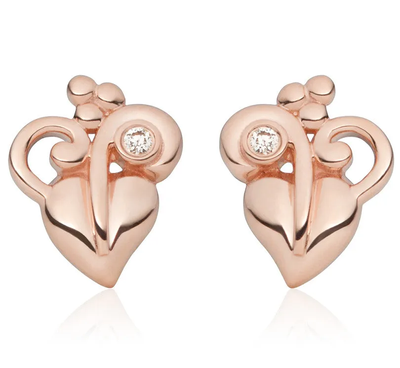 Clogau Tree of Life Rose Gold Stud Earrings D