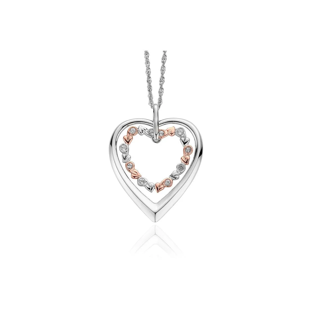 Clogau Tree of Life Sterling Silver Eternity Heart Necklace
