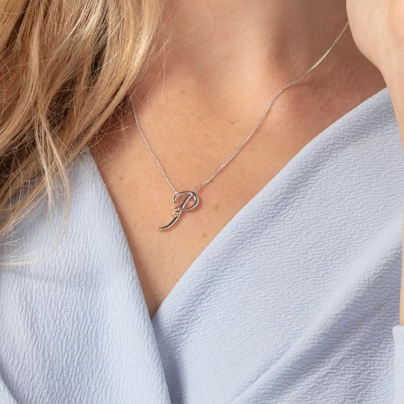 Clogau Tree of Life Sterling Silver Initials Letter P Necklace D