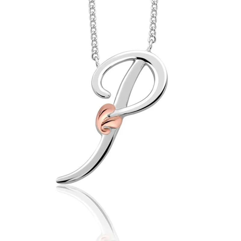 Clogau Tree of Life Sterling Silver Initials Letter P Necklace D