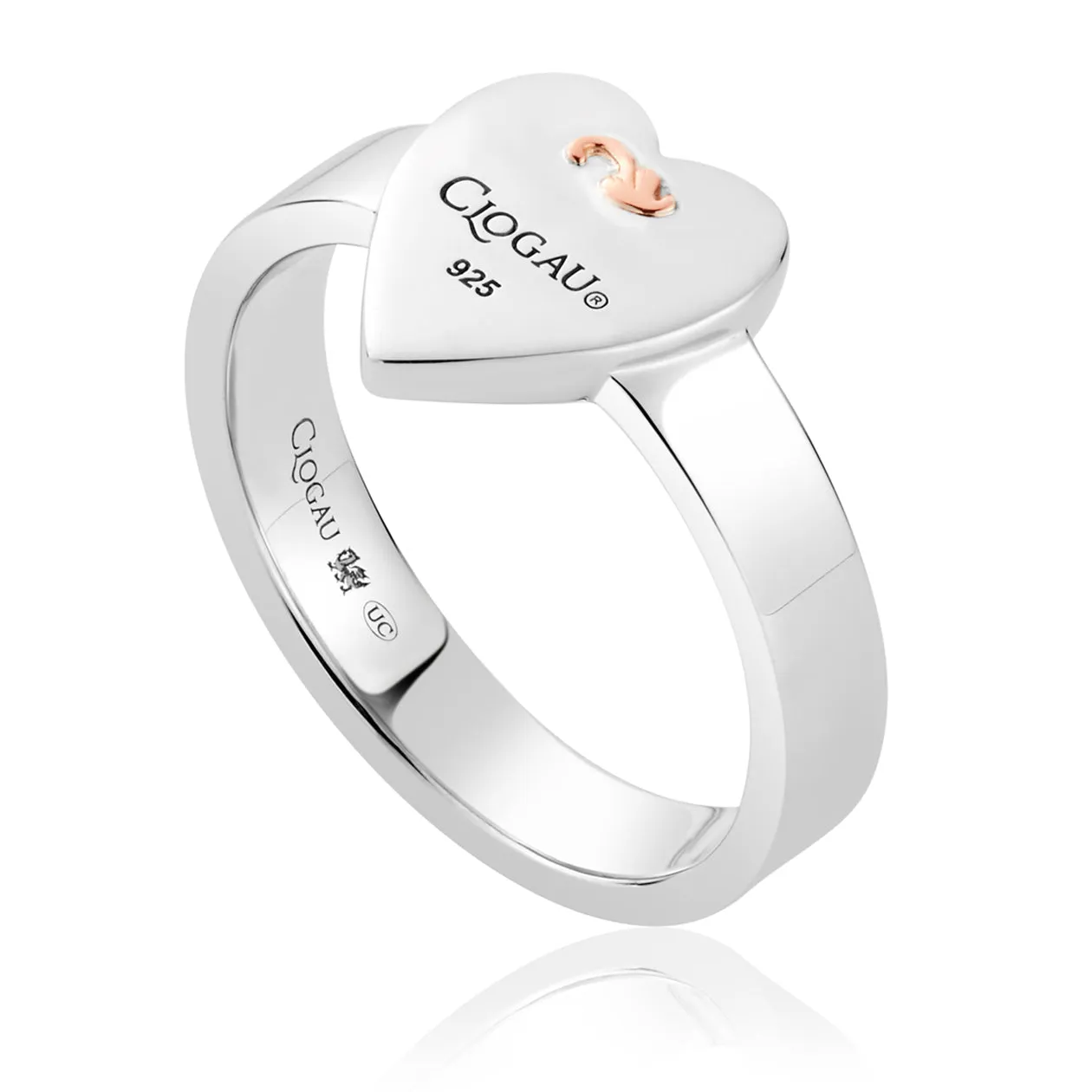 Clogau Tree of Life Sterling Silver Insignia Heart Ring D
