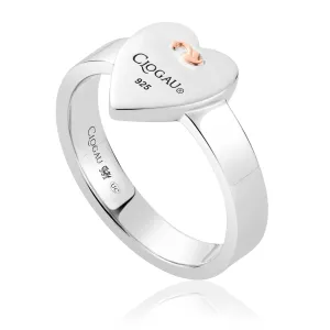 Clogau Tree of Life Sterling Silver Insignia Heart Ring D