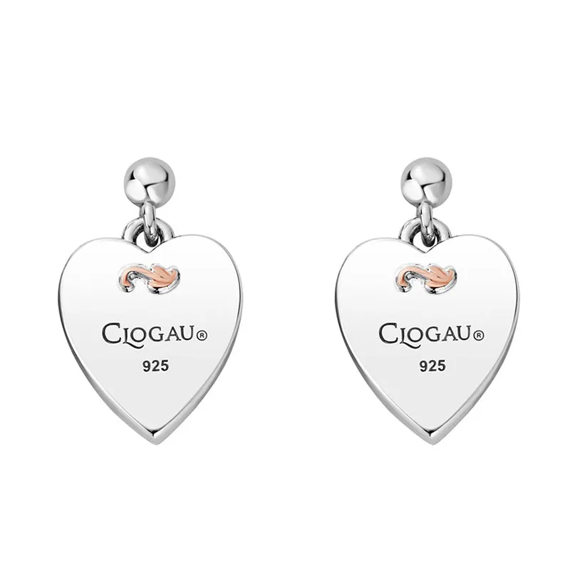 Clogau Tree of Life Sterling Silver Insignia Heart Stud Earrings D