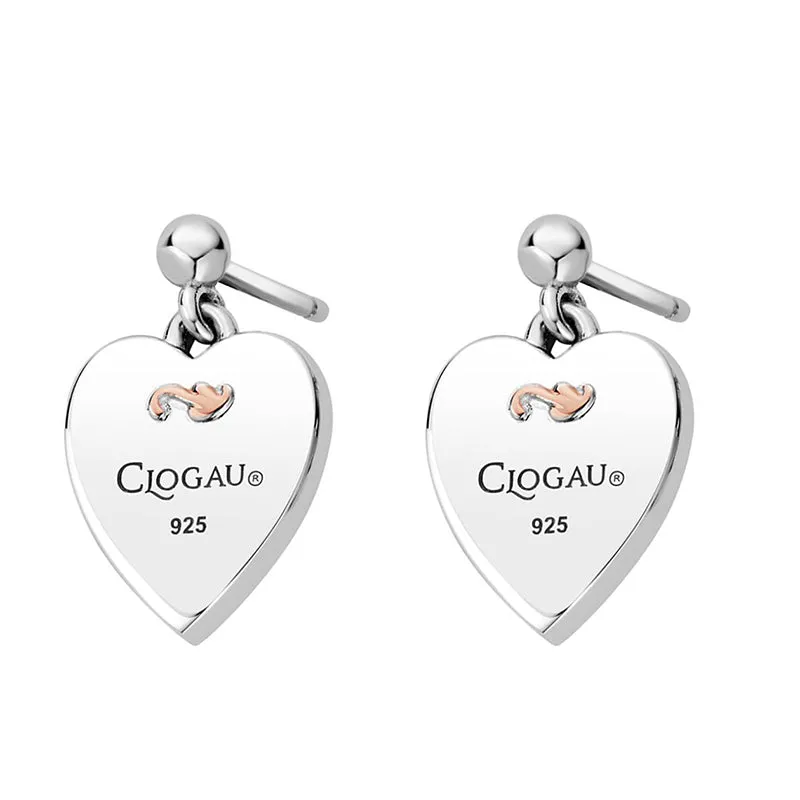 Clogau Tree of Life Sterling Silver Insignia Heart Stud Earrings D