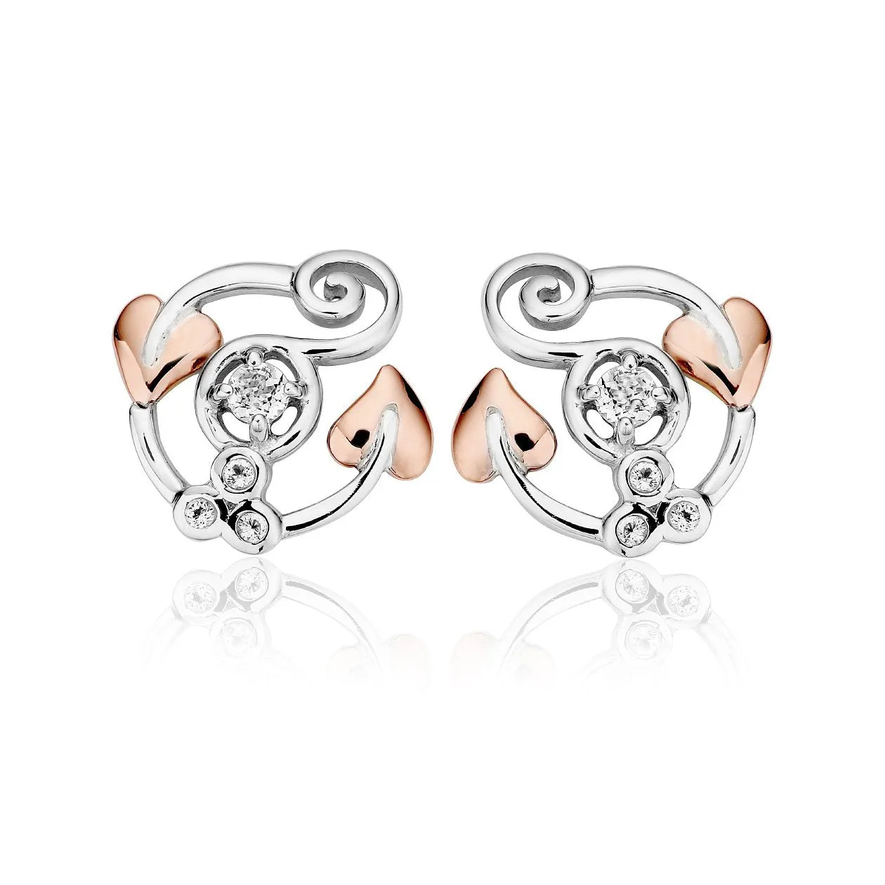 Clogau Tree of Life Sterling Silver Topaz Origin Stud Earrings D