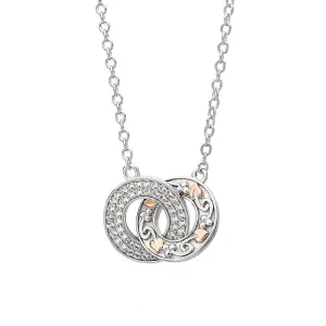 Clogau Tree of Life Sterling Silver White Topaz Links Necklace D