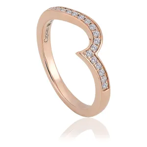 Clogau True Romance 9ct Rose Gold 0.17ct Diamond Wedding Ring