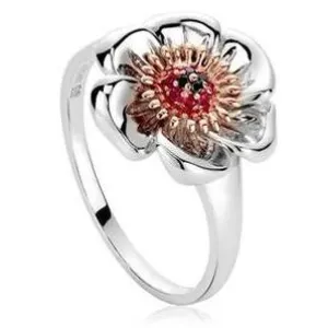 Clogau Welsh Poppy Sterling Silver Ring
