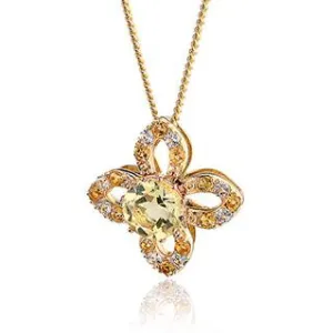 Clogau Wildflower 9ct Yellow Gold Celandine Pendant Necklace