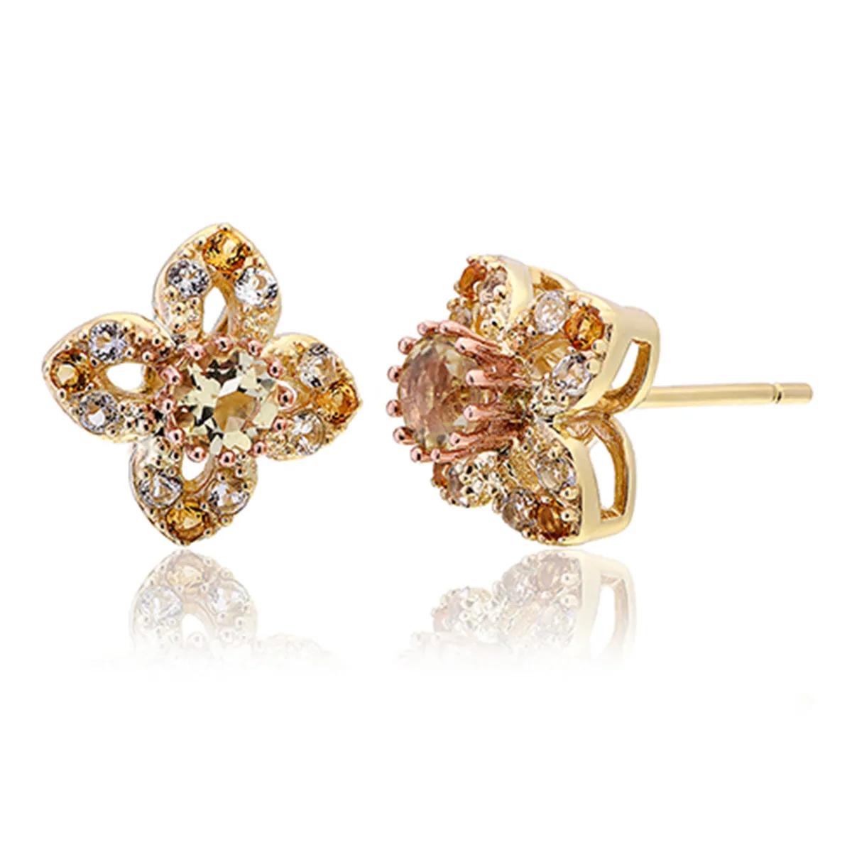 Clogau Wildflower 9ct Yellow Gold Celandine Stud Earrings