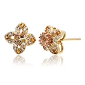 Clogau Wildflower 9ct Yellow Gold Celandine Stud Earrings