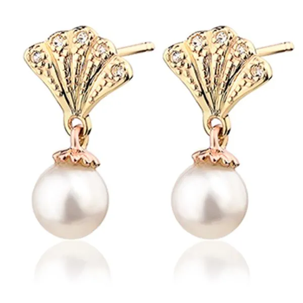 Clogau Windsor 9ct Gold White Topaz Pearl Stud Earrings