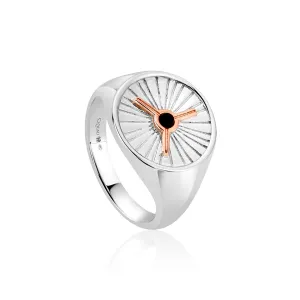 Clogau Yr Wyddfa Summit Signet Sterling Silver Ring D